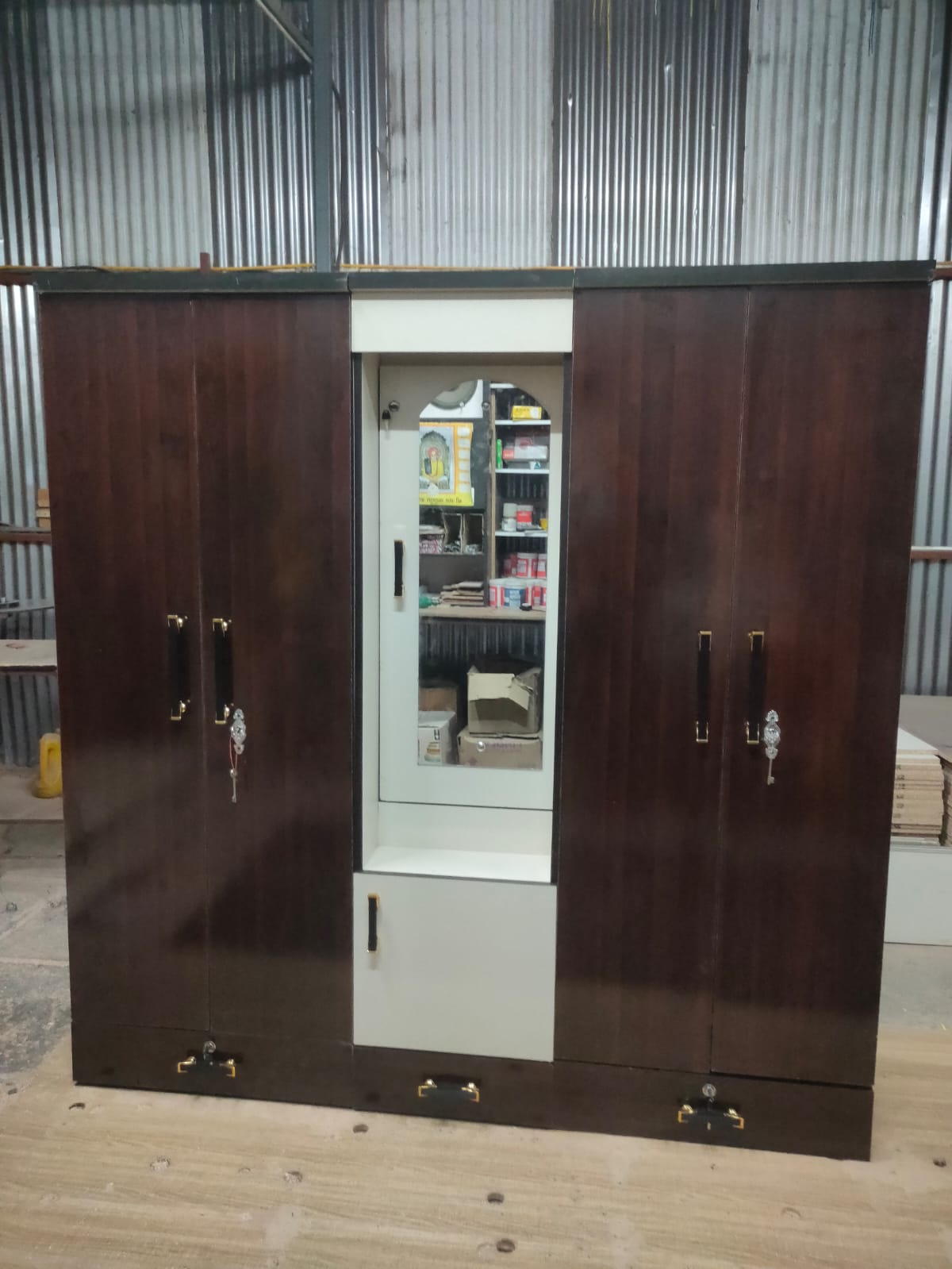 wooden wardrobe