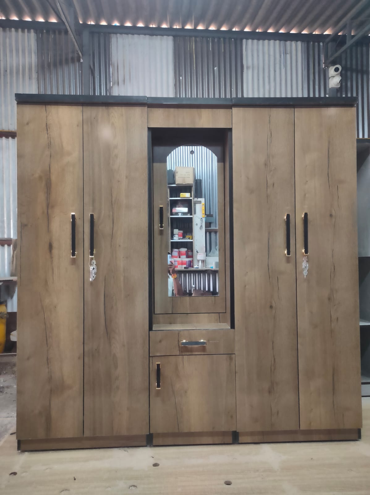wooden wardrobe