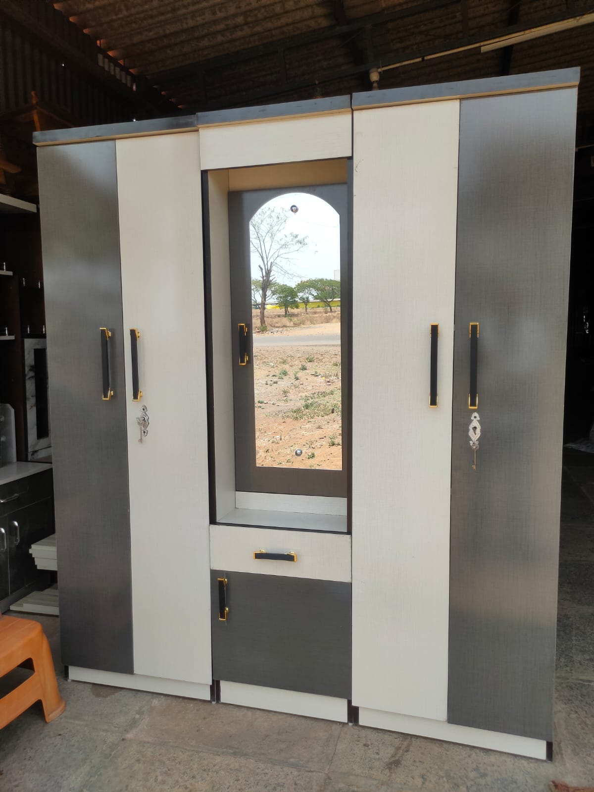 wooden wardrobe